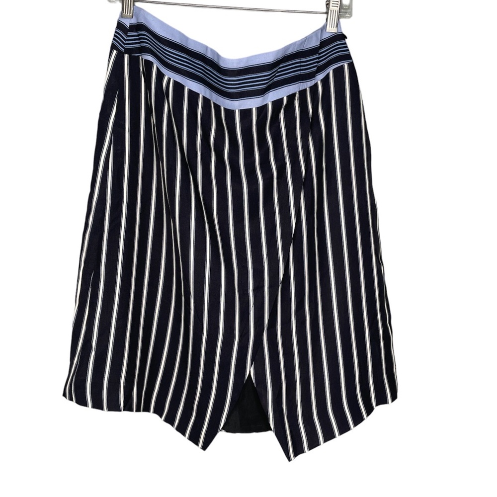Loft strip navy and white pencil skirt size 10